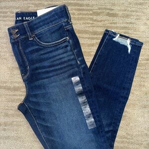 NWT AE Dream Jean Dark Blue Cropped Jeggings